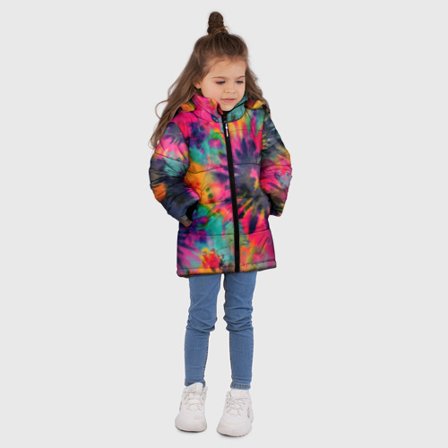 Зимняя куртка для девочек 3D Хиппи, цвет светло-серый - фото 5