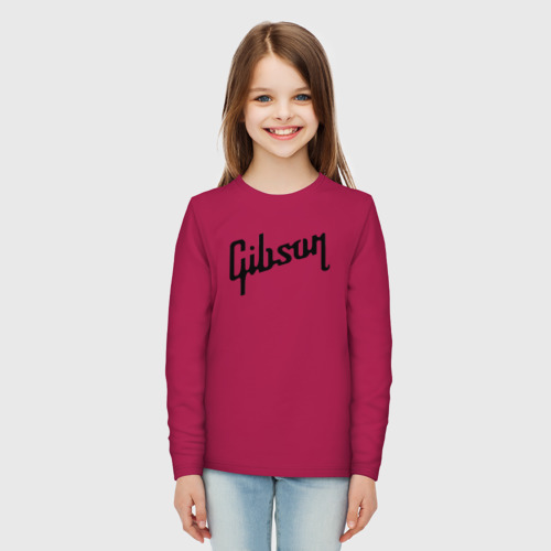 Детский лонгслив хлопок Gibson, цвет маджента - фото 5