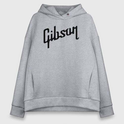 Женское худи Oversize хлопок Gibson, цвет меланж