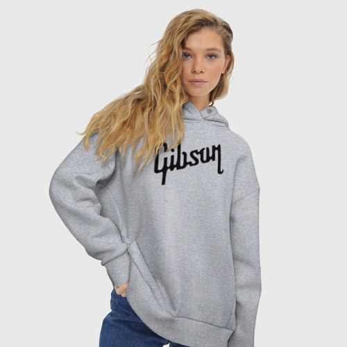 Женское худи Oversize хлопок Gibson, цвет меланж - фото 4