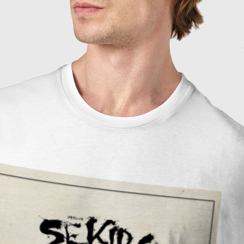 Мужская футболка хлопок SEKIRO SDT, цвет белый - фото 6