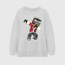 Женский свитшот oversize без начеса хлопок Dad Minecraft