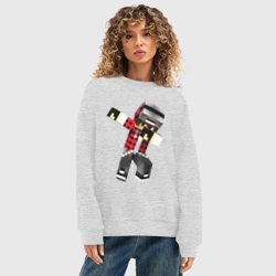 Женский свитшот oversize без начеса хлопок Dad Minecraft - фото 2