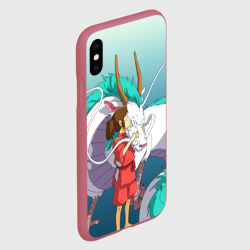 Чехол для iPhone XS Max матовый Тихиро целует Хаку - фото 2