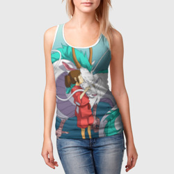 Женская майка 3D Тихиро целует Хаку - фото 2