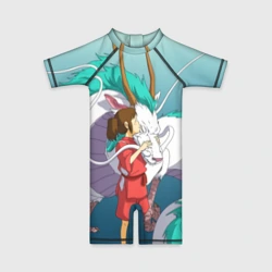 Детский купальный костюм 3D Тихиро целует Хаку