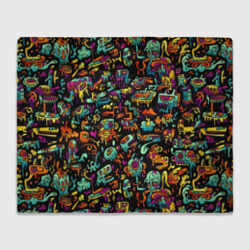 Плед 3D Кислотный Диджей паттерн