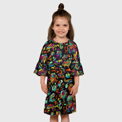 Детское платье 3D Кислотный Диджей - фото 2