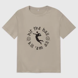 Женская футболка хлопок Oversize Hit The Ball