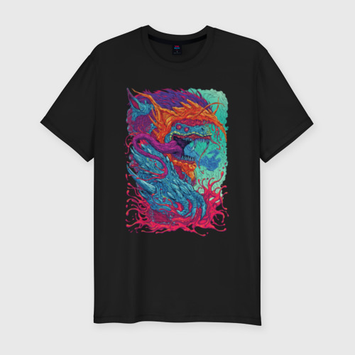 Мужская футболка хлопок Slim Hyper Beast, цвет черный