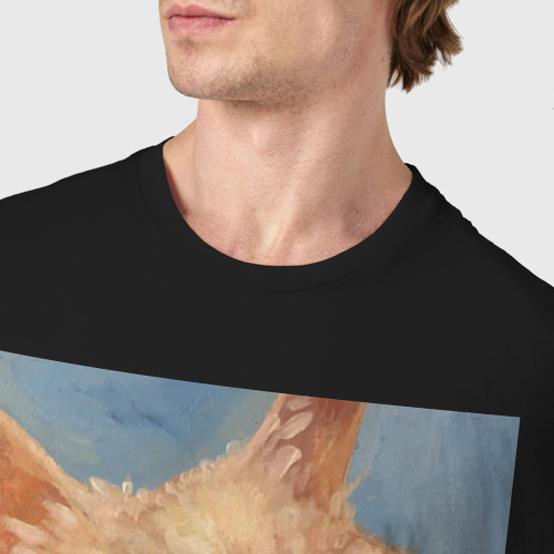 Мужская футболка хлопок с принтом Мем кот, фото #4