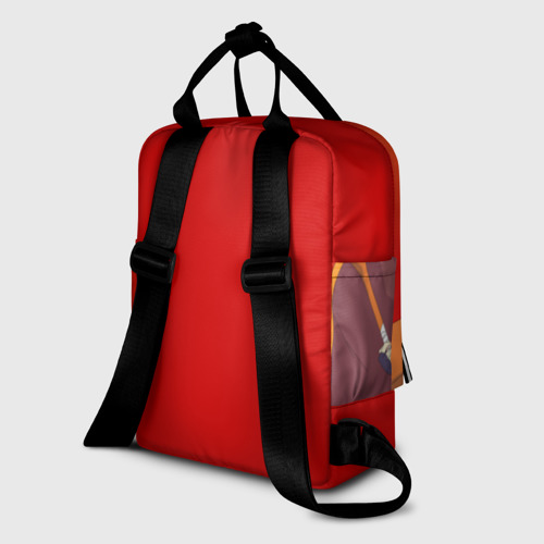 Женский рюкзак 3D с принтом KonoSuba Мегумин с посохом, вид сзади #1