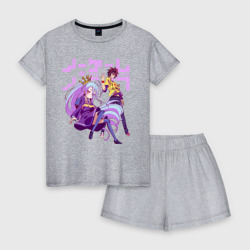 Женская пижама с шортиками хлопок Аниме парочка