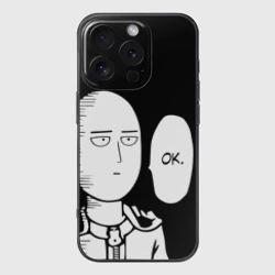 Чехол для iPhone 16 Pro Max силиконовый с защитой камеры One Puncn Man ok