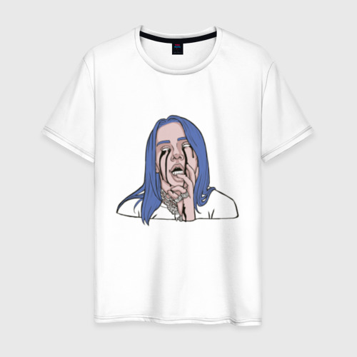 Мужская футболка хлопок Billie Eilish, цвет белый