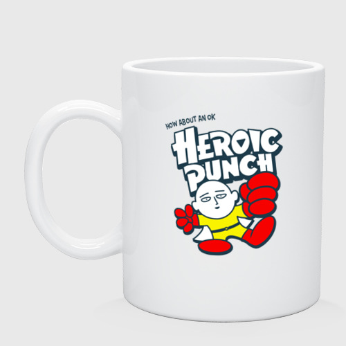 Кружка керамическая Heroic Punch, цвет белый