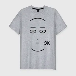 Мужская футболка хлопок Slim Saitama ok