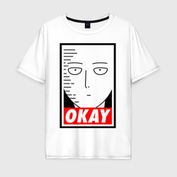 Мужская футболка хлопок Oversize Okay Saitama