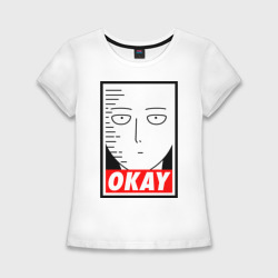 Женская футболка хлопок Slim Okay Saitama