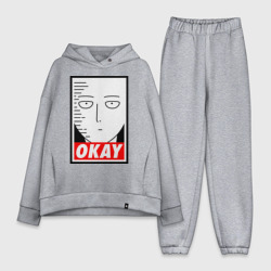 Женский костюм хлопок Oversize Okay Saitama