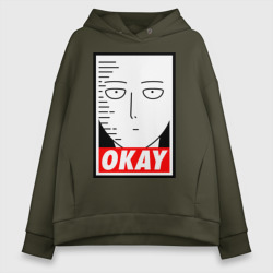 Женское худи Oversize хлопок Okay Saitama