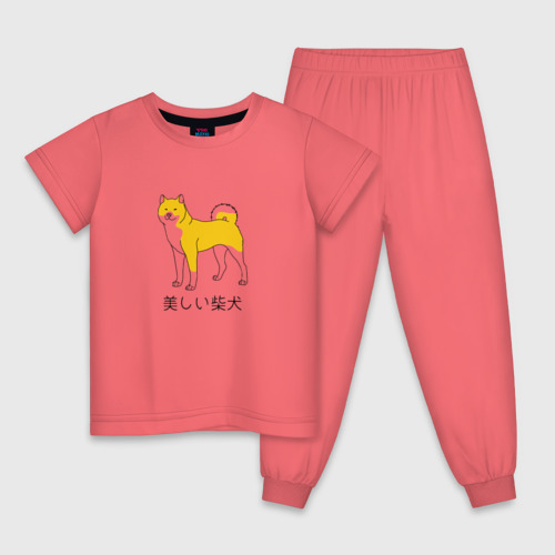 Детская пижама хлопок Shiba Dog Фото 01 Детская пижама хлопок Shiba Dog Фото 01