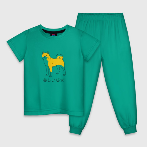 Детская пижама хлопок Shiba Dog Фото 01 Детская пижама хлопок Shiba Dog Фото 01