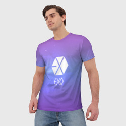 Мужская футболка 3D Exo Galaxy - фото 2