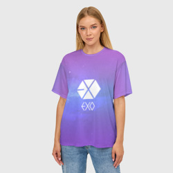 Женская футболка oversize 3D Exo Galaxy - фото 2