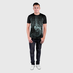 Мужская футболка 3D Slim Чужой на Рентгене  - фото 2