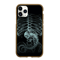 Чехол для iPhone 11 Pro Max матовый Чужой на Рентгене