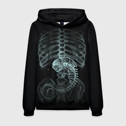 Мужская толстовка 3D Чужой на рентгене - костюм грудной клетки