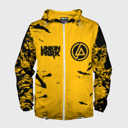 Мужская ветровка 3D Linkin Park group name and logo - orange style