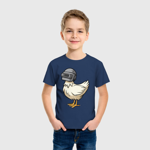 Детская футболка хлопок Playerunknown`s Battlegrounds, цвет темно-синий - фото 3