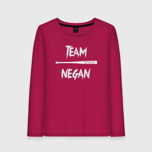 Женский лонгслив хлопок Team Negan, цвет маджента