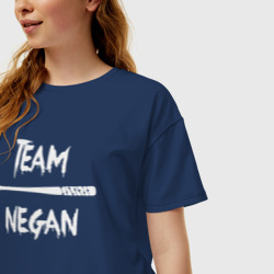 Женская футболка хлопок Oversize Team Negan - фото 2