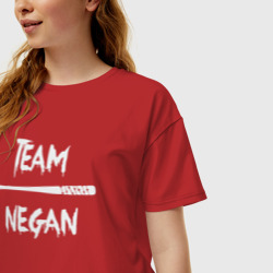 Женская футболка хлопок Oversize Team Negan - фото 2