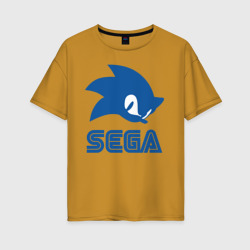 Женская футболка хлопок Oversize Sonic Sega