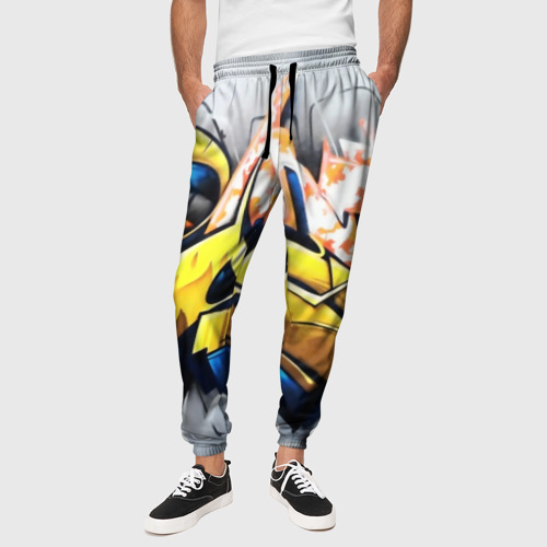 Мужские брюки 3D Street art, цвет 3D печать - фото 4
