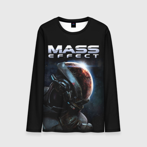 Мужской лонгслив 3D с принтом Mass Effect, вид спереди #2