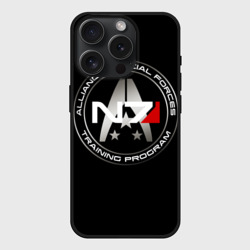 Чехол силиконовый для Apple iPhone 15 Pro матовый Mass Effect