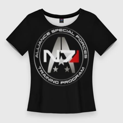 Женская футболка 3D Slim Mass Effect