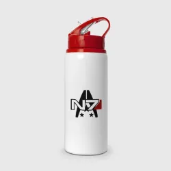 Бутылка для воды с трубочкой Mass Effect