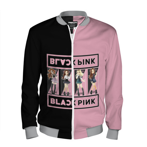 Мужской бомбер 3D Blackpink, цвет меланж