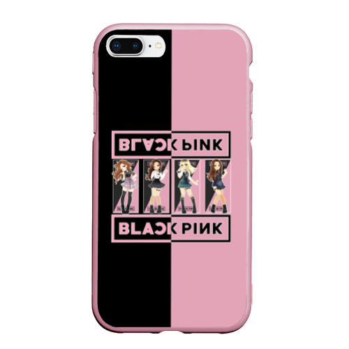 Чехол для iPhone 7Plus/8 Plus матовый Blackpink, цвет розовый