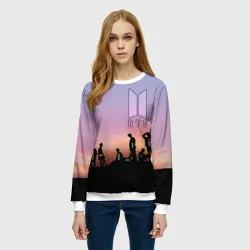 Женский свитшот 3D BTS on the Sunset - фото 2