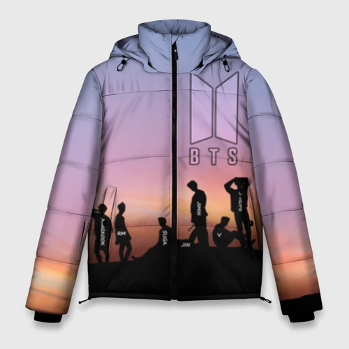 Мужская зимняя куртка 3D BTS on the Sunset
