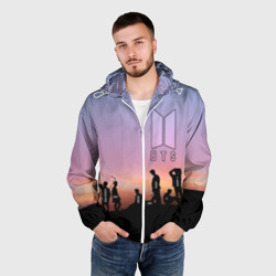 Мужская ветровка 3D BTS on the Sunset - фото 2