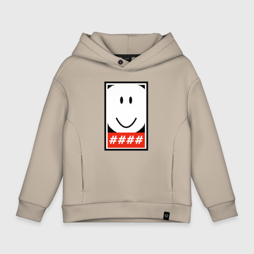 Детское худи Oversize хлопок Roblox Ruben Sim T-Shirt, цвет миндальный