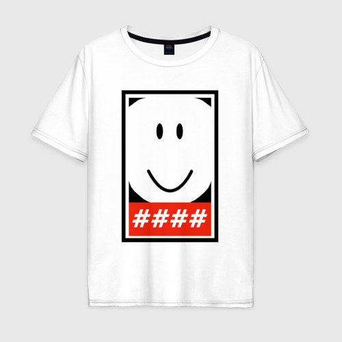 Мужская футболка хлопок Oversize Roblox Ruben Sim T-Shirt, цвет белый